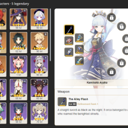 [NA] AR 56 // 32 Characters (5 Legendaries) Kamisato Ayaka + Diluc + Wolf's Gravestone  Full Access 0